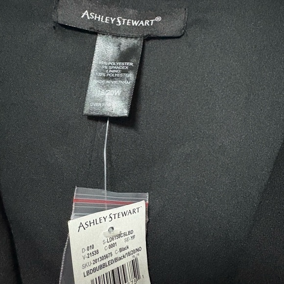 Ashley Stewart Black Ruffled Long Sleeve Dress - Picture 6 of 7